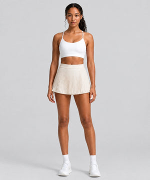 Avensai AeroPleat Tennis Skirt - Light Ivory