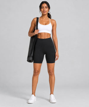 Avensai BareForm No-Front-Seam Biker Shorts, 8″ - Black