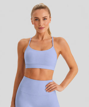Avensai CloudSoft Y-Back Padded Sports Bra, A/B Cup, Purple - Light Purple