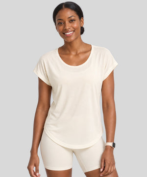 Avensai AeroChill Mesh-Back Workout Tee - White