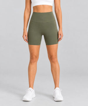 Avensai BareForm No-Front-Seam Biker Shorts, 8″ - Green Grey