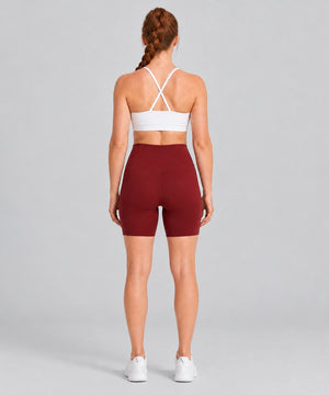 Avensai BareForm No-Front-Seam Biker Shorts, 8″ - Red Merlot