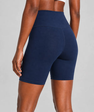 Avensai BareForm No-Front-Seam Biker Shorts, 8″ - Navy Blue