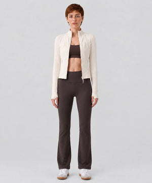 Avensai Sculpt Ribbed Jacket - Light Ivory