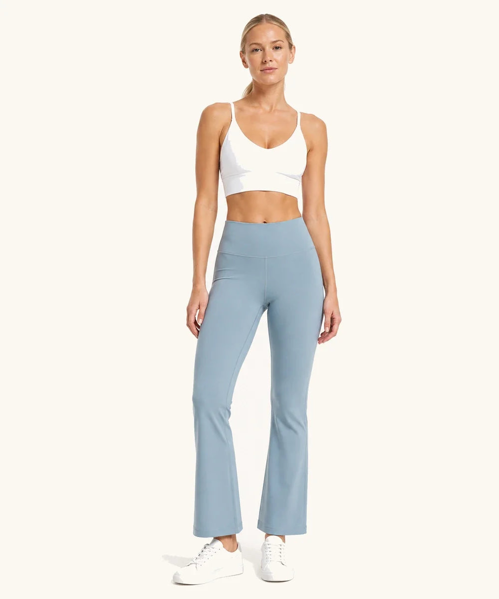 Avensai Curve-Sculpt High-Rise Flare Leggings in starch blue