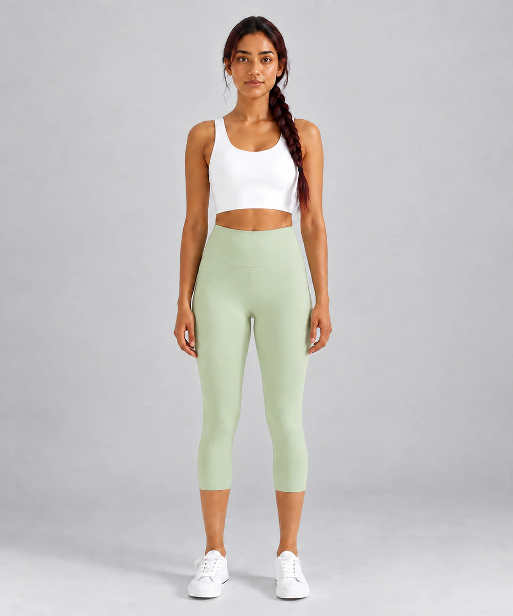 Avensai BareForm Crop Leggings 17" - Kale Green