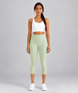 Avensai BareForm Crop Leggings 17" - Kale Green