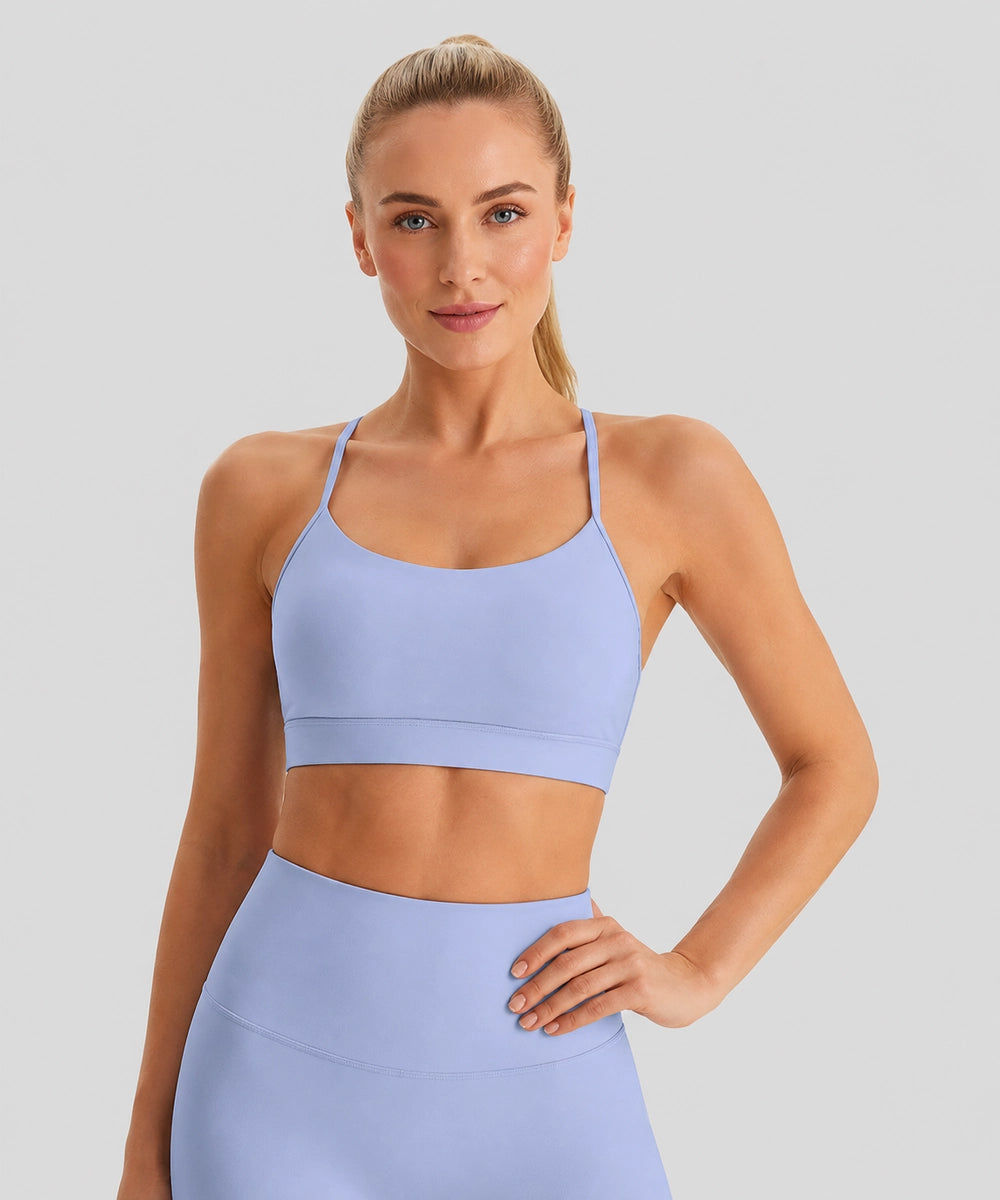 Avensai CloudSoft Y-Back Padded Sports Bra, A/B Cup, Purple - Light Purple