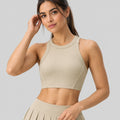 Avensai Ribbed High-Support Racerback Sports Bra – Cropped, B/C Cup