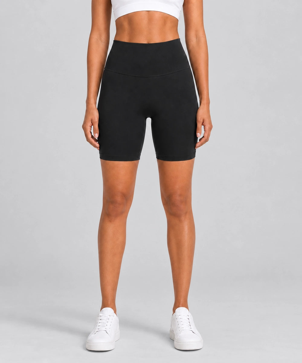 Avensai BareForm No-Front-Seam Biker Shorts, 8″ - Black