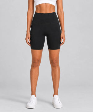 Avensai BareForm No-Front-Seam Biker Shorts, 8″ - Black
