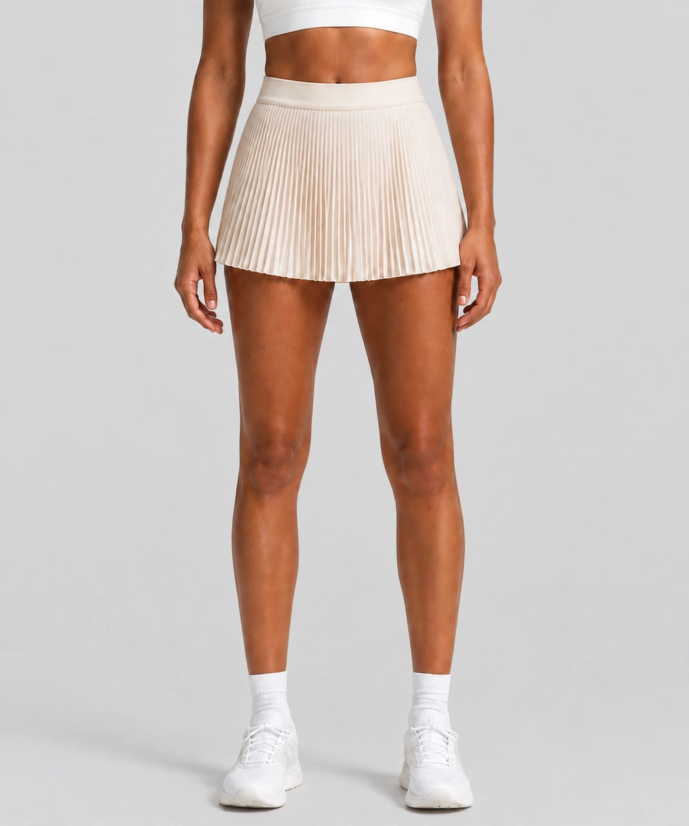Avensai AeroPleat Tennis Skirt - Light Ivory