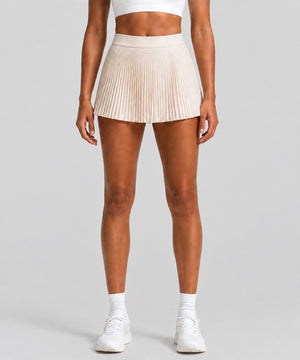 Avensai AeroPleat Tennis Skirt - Light Ivory