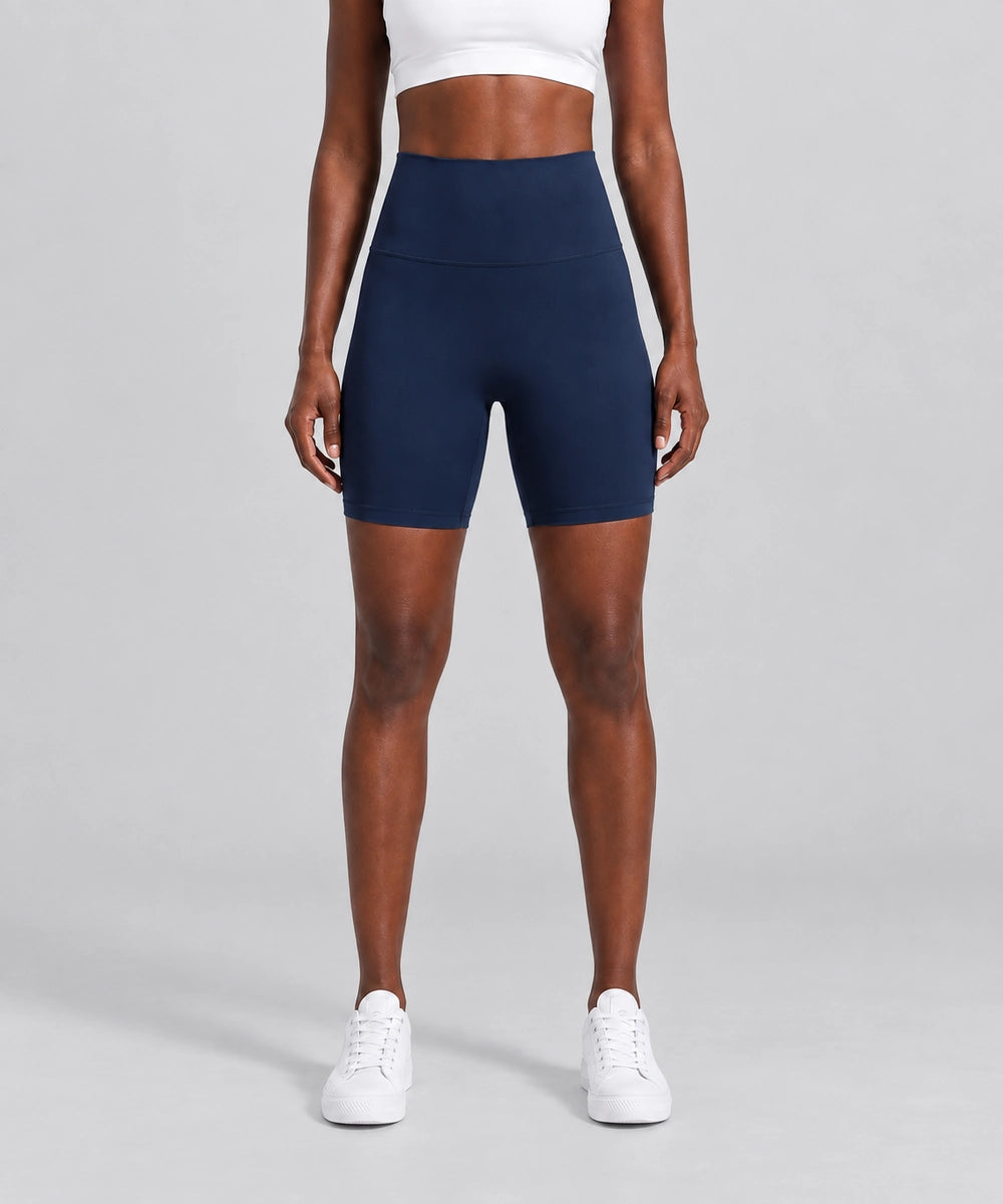 Avensai BareForm No-Front-Seam Biker Shorts, 8″ - Navy Blue