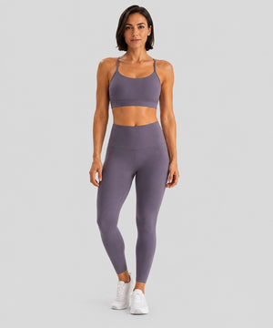 Avensai CloudSoft Y-Back Padded Sports Bra, A/B Cup, Purple - Velvet Pink