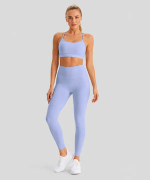 Avensai CloudSoft Y-Back Padded Sports Bra, A/B Cup, Purple - Light Purple