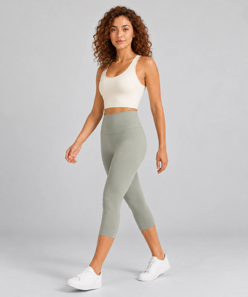 Avensai BareForm Crop Leggings 17" - Green Grey