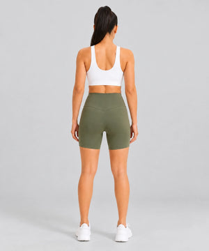 Avensai BareForm No-Front-Seam Biker Shorts, 8″ - Green Grey