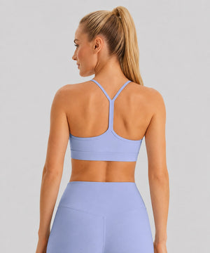 Avensai CloudSoft Y-Back Padded Sports Bra, A/B Cup, Purple - Light Purple