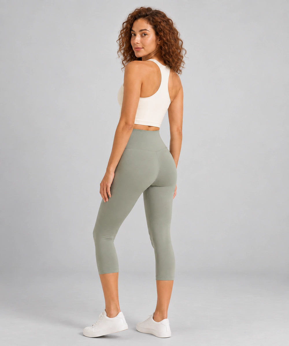 Avensai BareForm Crop Leggings 17" - Green Grey