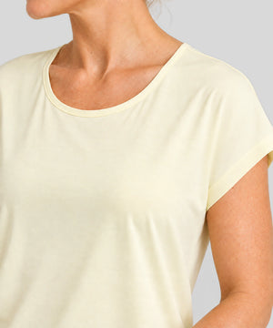 Avensai AeroChill Mesh-Back Workout Tee - Dancing Yellow