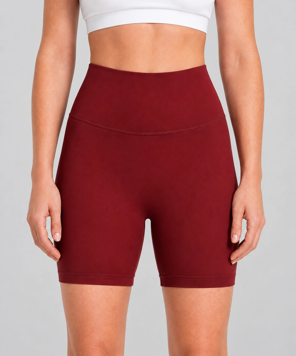 Avensai BareForm No-Front-Seam Biker Shorts, 8″ - Red Merlot