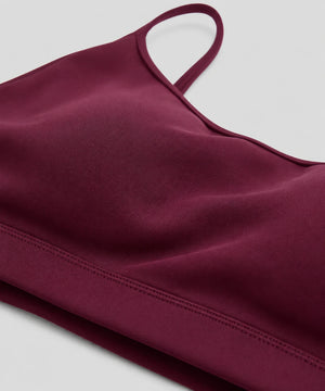Avensai CloudSoft Y-Back Padded Sports Bra, A/B Cup, Purple - Red Merlot