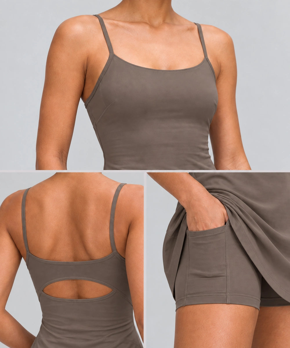 Avensai Sculpt Court Dress, B/C Cup - Brown