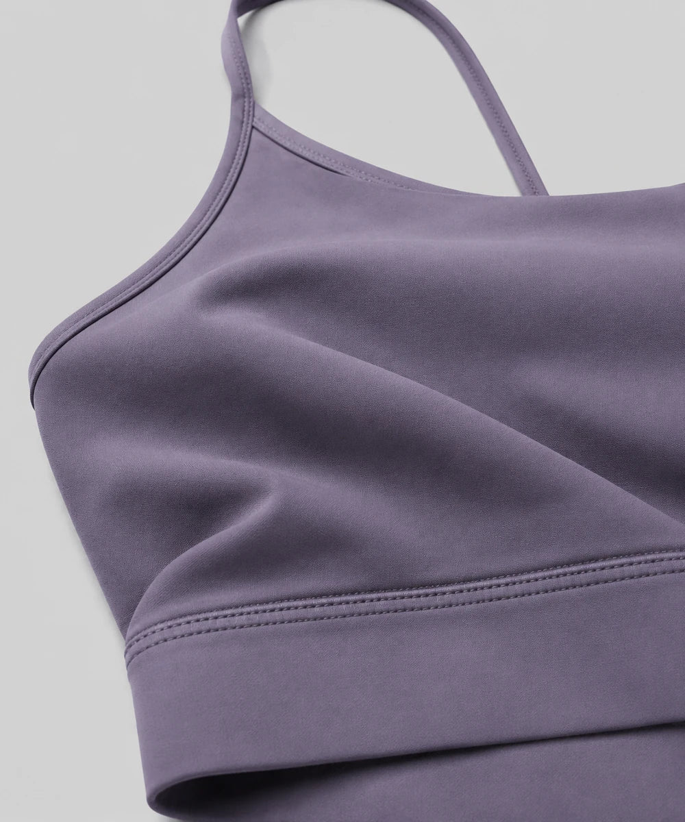 Avensai CloudSoft Y-Back Padded Sports Bra, A/B Cup, Purple - Velvet Pink