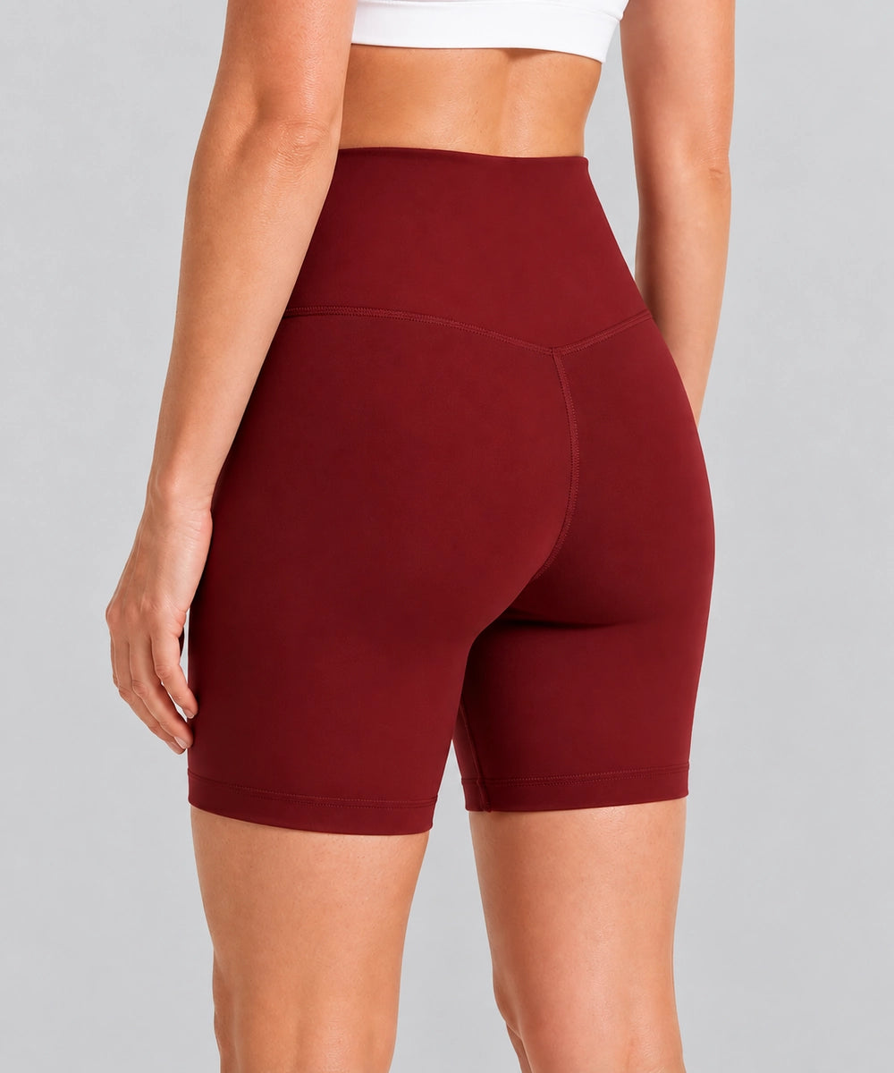 Avensai BareForm No-Front-Seam Biker Shorts, 8″ - Red Merlot