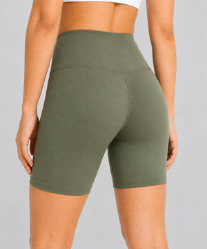 Avensai BareForm No-Front-Seam Biker Shorts, 8″ - Green Grey