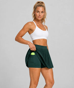 Avensai AeroPleat Tennis Skirt - Rainforest Green