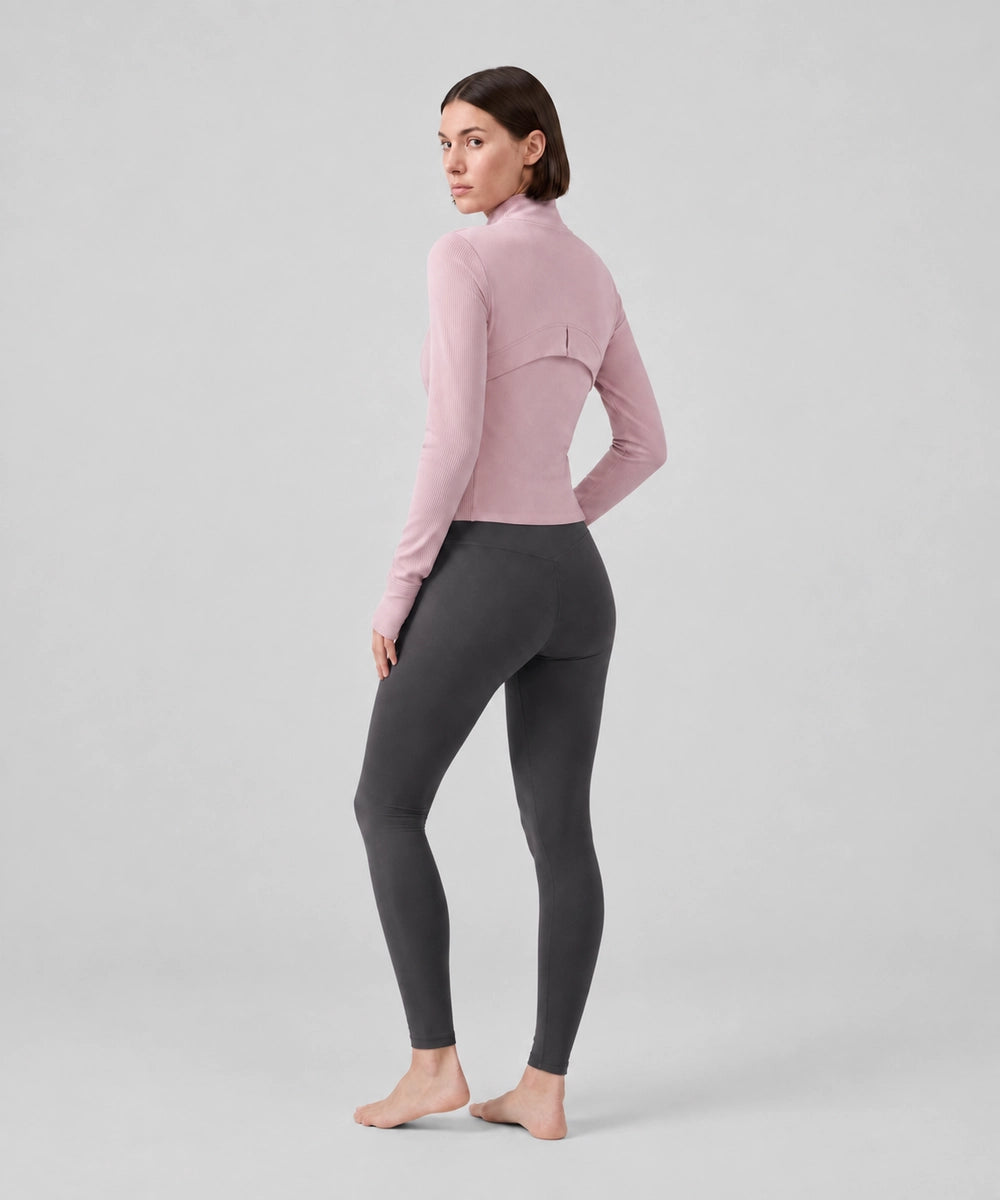 Avensai Sculpt Ribbed Jacket - Hazy powder