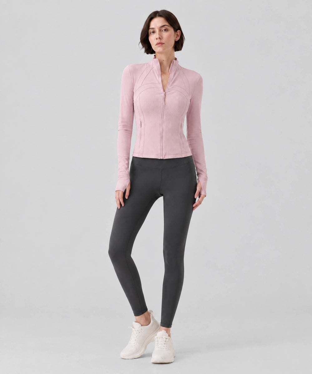 Avensai Sculpt Ribbed Jacket - Hazy powder