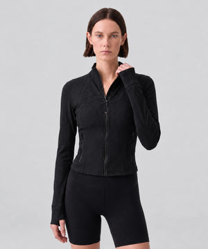 Avensai Sculpt Ribbed Jacket - Black