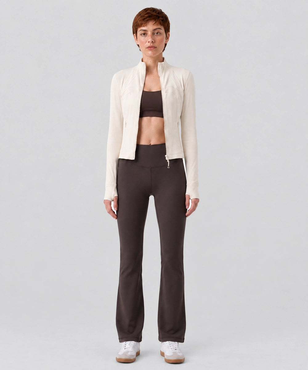 Avensai Sculpt Ribbed Jacket - Light Ivory