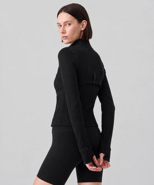 Avensai Sculpt Ribbed Jacket - Black