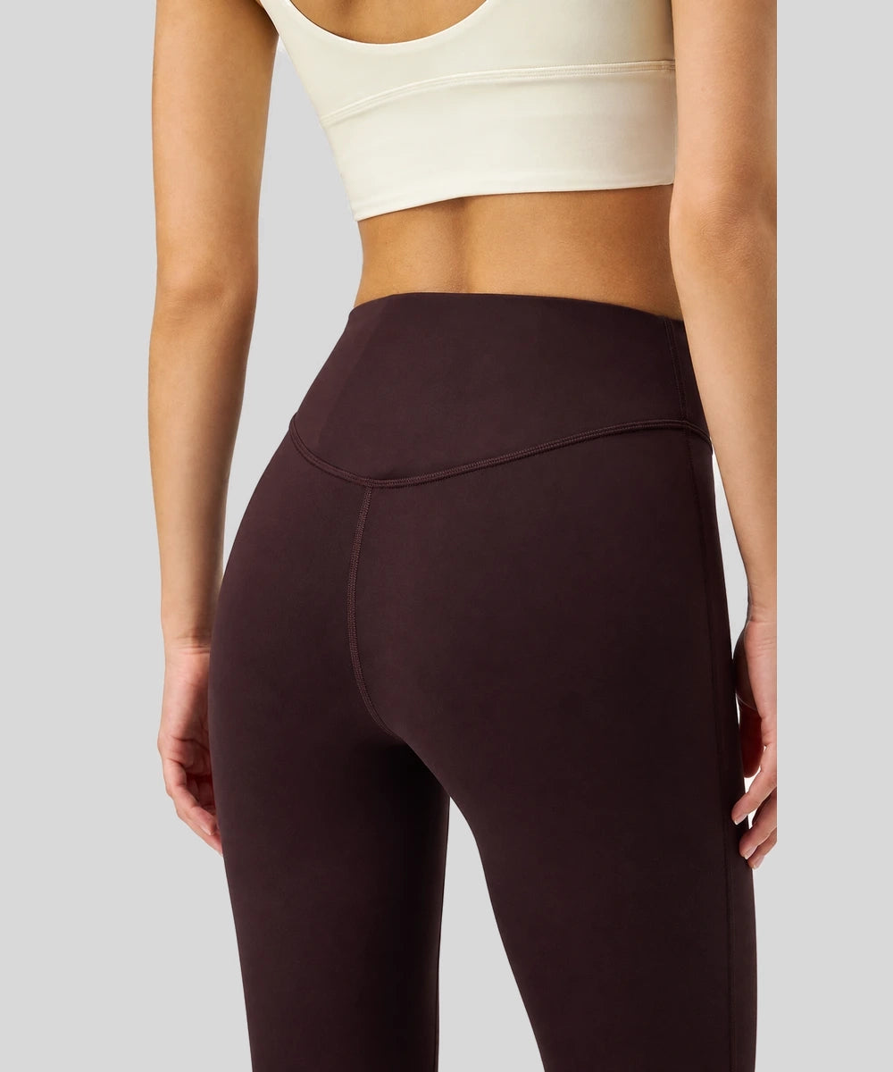 Avensai V-Sculpt Flare Leggings, 31.5″ - Brown