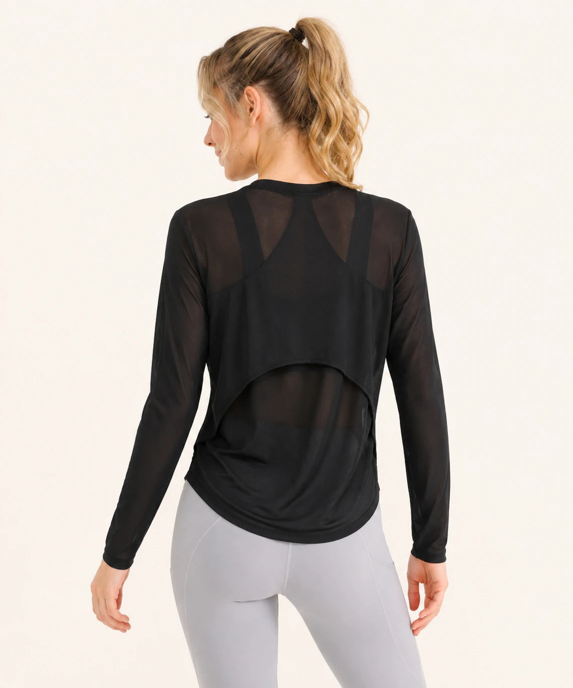 Avensai AeroChill Mesh-Back Long Sleeve Workout Top